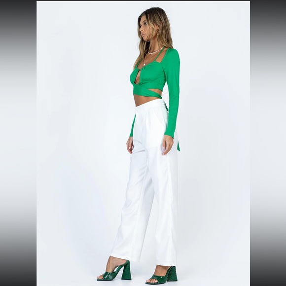 Maiah Pants White Size 8 - Picture 3 of 5